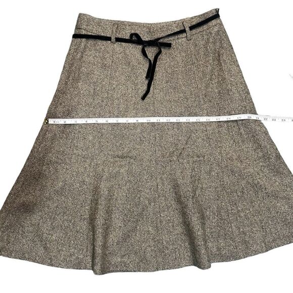J. Crew Factory Wool Blend Flare Skirt with Velvet Accent Belt Size 2 - Picture 8 of 11